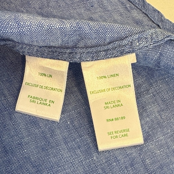 Lilly Pulitzer Florin Sleeveless Linen Tank , sz : medium - Picture 6 of 8
